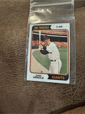 San Francisco Giants Chris Arnold Baseball Card - White/Black/Orange